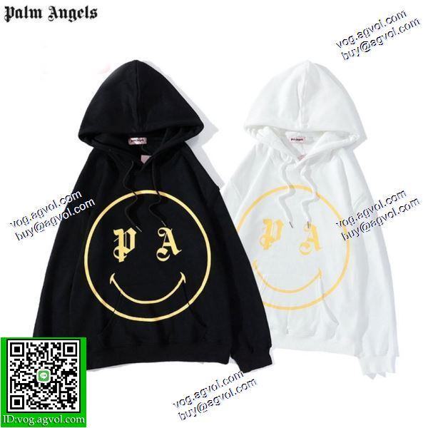 海外セレブ定番愛用 パーム エンジェルス Palm Angels スーパーコピー 代引 2020秋冬 パーカー 2色可選 Palm Angels X SMILE Y連名笑顔プリント